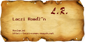 Laczi Román névjegykártya